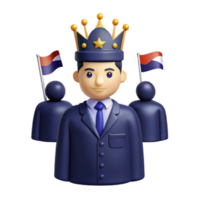 King in Suit with Flags png