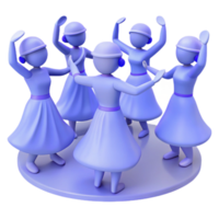 Five Figures Dancing in a Circle png