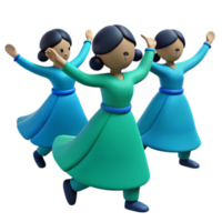 3D Dancing Cartoon Characters png