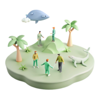 Island Life 3D Characters and Nature png