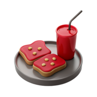 Toast Juice 3D Render png