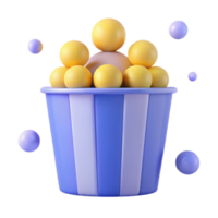 3D Popcorn Bucket png
