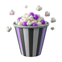 Popcorn Bucket 3D Render png