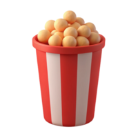 Popcorn in Red Striped Cup png
