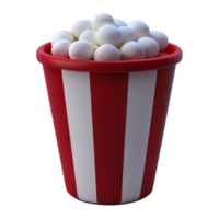 Red and White Striped Popcorn Bucket png