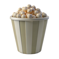 Popcorn in a Striped Bucket png