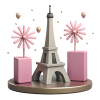 Eiffel Tower 3D Render png