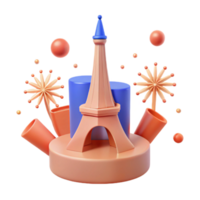 Eiffel Tower 3D Render png