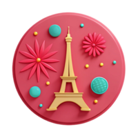 Eiffel Tower with Flowers png