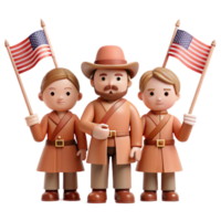 Patriotic 3D Characters png