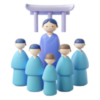 3D Render of Group of People png