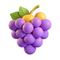 3D Render of a Grape Bunch png