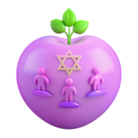Unity Star of David Apple png
