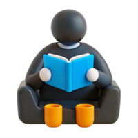 Relaxing with a Book png
