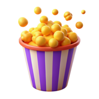 Popcorn Bucket 3D Render png