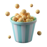 Popcorn Bucket 3D Render png
