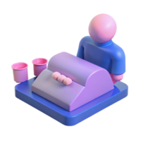 3D Render of a Cashier png