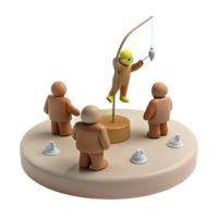 3D Render of Figures and Pendulum png