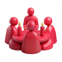 Red Figures Around a Table png