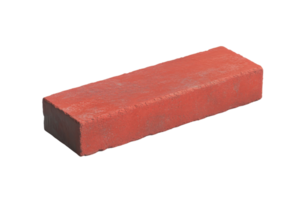 A single red brick isolated on a transparent background. Ideal for construction, building materials, and architectural design projects. png