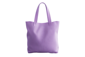 Elegant lavender tote bag with sturdy handles, perfect for daily use or shopping. A stylish accessory adding a pop of color to any outfit. png