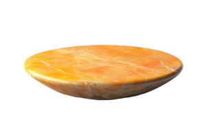 Elegant orange marble platter with a smooth surface, perfect for home decor or as a stylish serving dish for your table setting. png