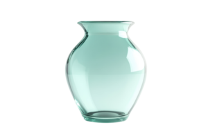 Elegant transparent glass vase with a classic shape, perfect for home decor and floral arrangements. png