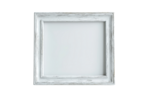 Empty white photo frame on a transparent background. ready for your image or artwork. Perfect for interior decoration and design projects. png