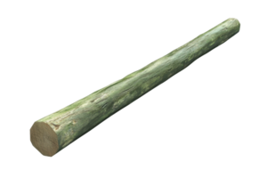High-resolution image of a single wooden log, perfect for natural or construction-themed projects. Ideal for stock images and creative uses. png