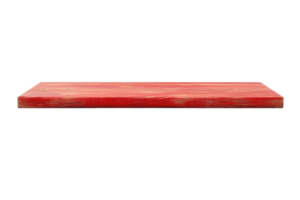 Red wooden plank isolated on a transparent background. ideal for construction, DIY projects, and rustic decor. High-quality stock photo. png