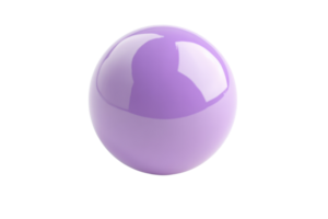 Shiny, purple isolated sphere with a smooth reflective surface. Perfect for design needs, 3D models, or artistic backgrounds. png
