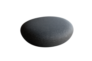 Smooth black stone on a transparent background. ideal for spa, relaxation, and zen lifestyle concepts. Perfect for minimalist and natural themes. png
