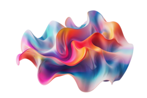 Abstract colorful fluid art with vibrant hues and flowing shapes, perfect for modern design backgrounds and creative projects. png