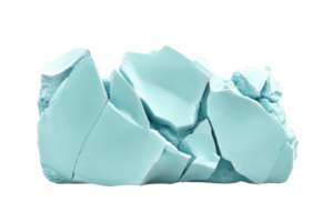 A jagged array of light blue broken shards, isolated on a transparent background. creating a striking and abstract visual effect. png