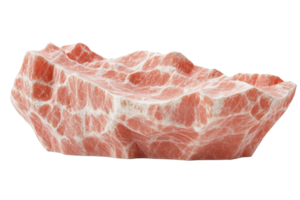 Close-up image of raw pork brisket isolated on a transparent background. showcasing marbling and texture, ideal for culinary presentations. png