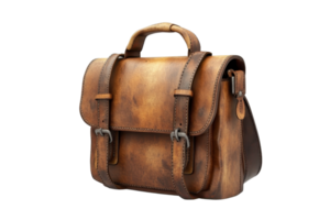 Elegant handmade leather satchel with a vintage look, perfect for fashion and everyday use. High-quality craftsmanship and durable design. png