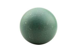 Green spherical object with a smooth texture and small white speckles, isolated on a transparent background. png