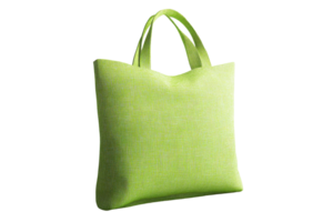 Green reusable fabric tote bag environmentally friendly, ideal for shopping, everyday use, compact and stylish. Perfect for eco-conscious individuals. png
