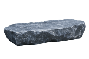 High-resolution image of a rectangular gray stone slab with a rough, natural texture, ideal for architecture and design projects. png