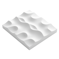 Abstract white three-dimensional geometric shape with smooth, wavy surface, isolated on clean background, suitable for design and decoration projects. png