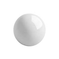 High quality image of a shiny white sphere isolated on a transparent background. Perfect for design, decoration, and art projects. png