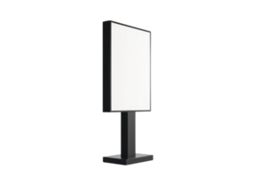 Isolated mockup of a vertical blank billboard poster waiting for your advertisement design. High-quality stock photo for custom branding use. png