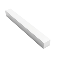 Minimalist white rectangular block isolated on a transparent background. perfect for design, construction, or product display purposes png