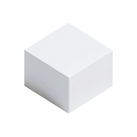 Minimalistic 3D illustration of a white cube on a clean background. Perfect for design, abstract, and futuristic projects. png