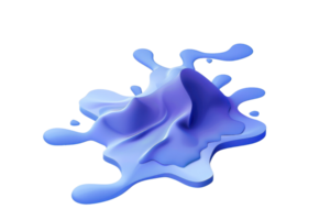 Abstract blue fluid shape with smooth textures. Modern art concept for creative design, backgrounds, and presentations. png