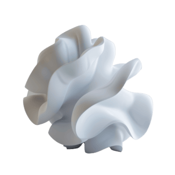 en 3d abstrakt vit blomma skulptur med slät, strömmande kurvor och invecklad design uppsättning mot en transparent bakgrund. png