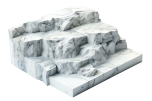 Abstract marble rock formation with intricate details, showcasing natural patterns and textures in white and gray tones. png