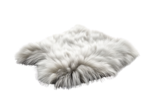 Soft, luxurious white faux fur rug, perfect for adding warmth and style to any room decor. Ideal for comfort and modern design. png
