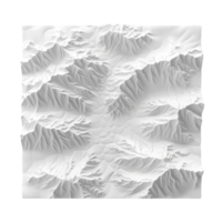 Topographic map of a mountainous region with detailed elevation contours illustrating terrain features in grayscale. png