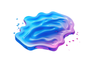 Vibrant abstract gradient blob in dynamic blues and purples, perfect for digital art, designs, and creative backgrounds. png